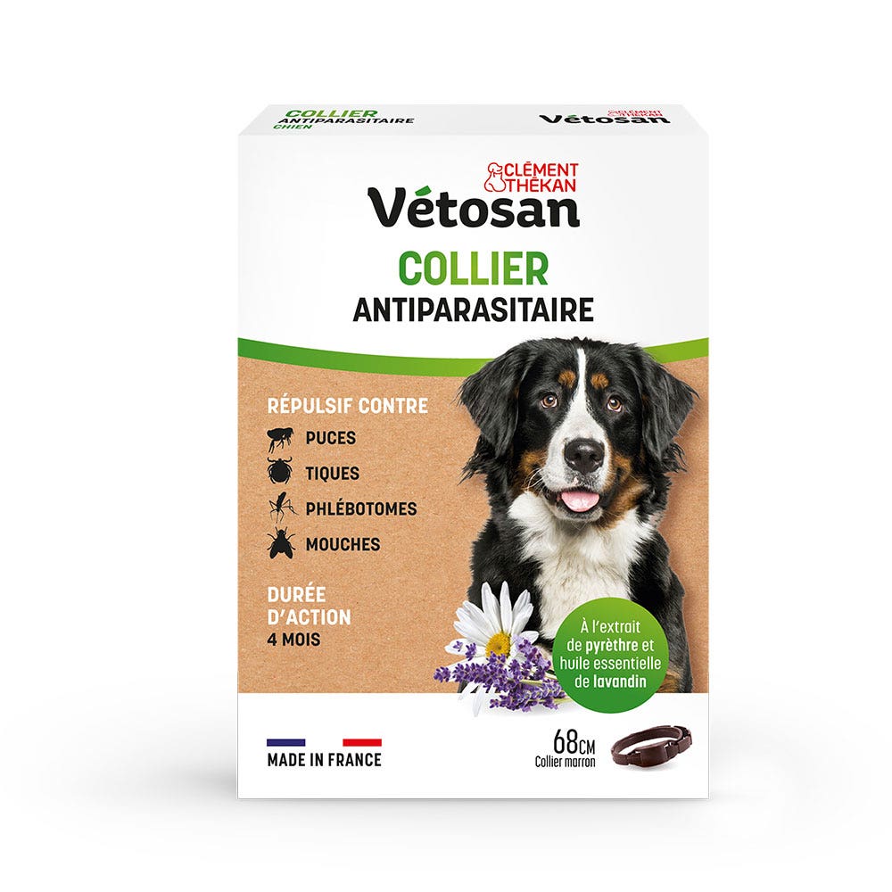 Clement-Thekan Vétosan Collar Antiparásitos para Perro 1 unidad