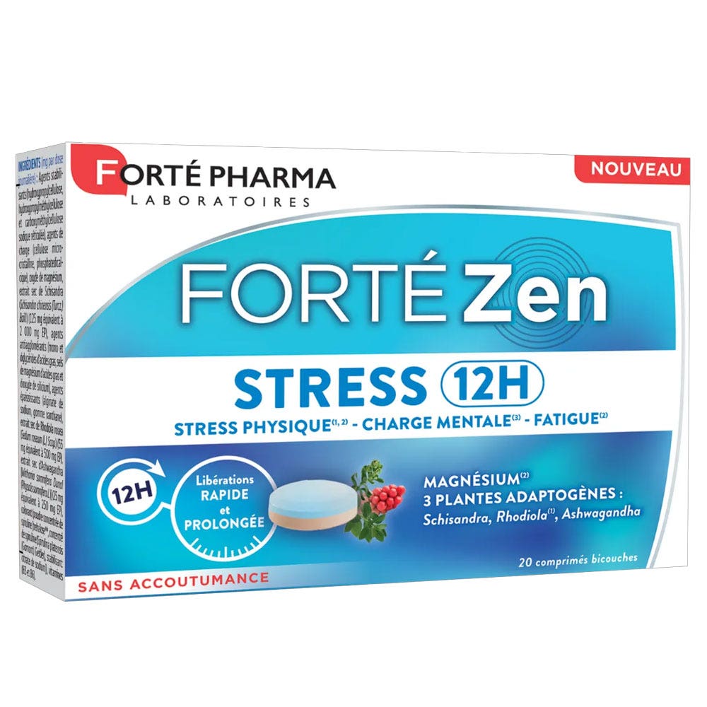 Forté Pharma Forté Zen Estrés 12h vitamina B6 magnesio 20 comprimidos bicapa