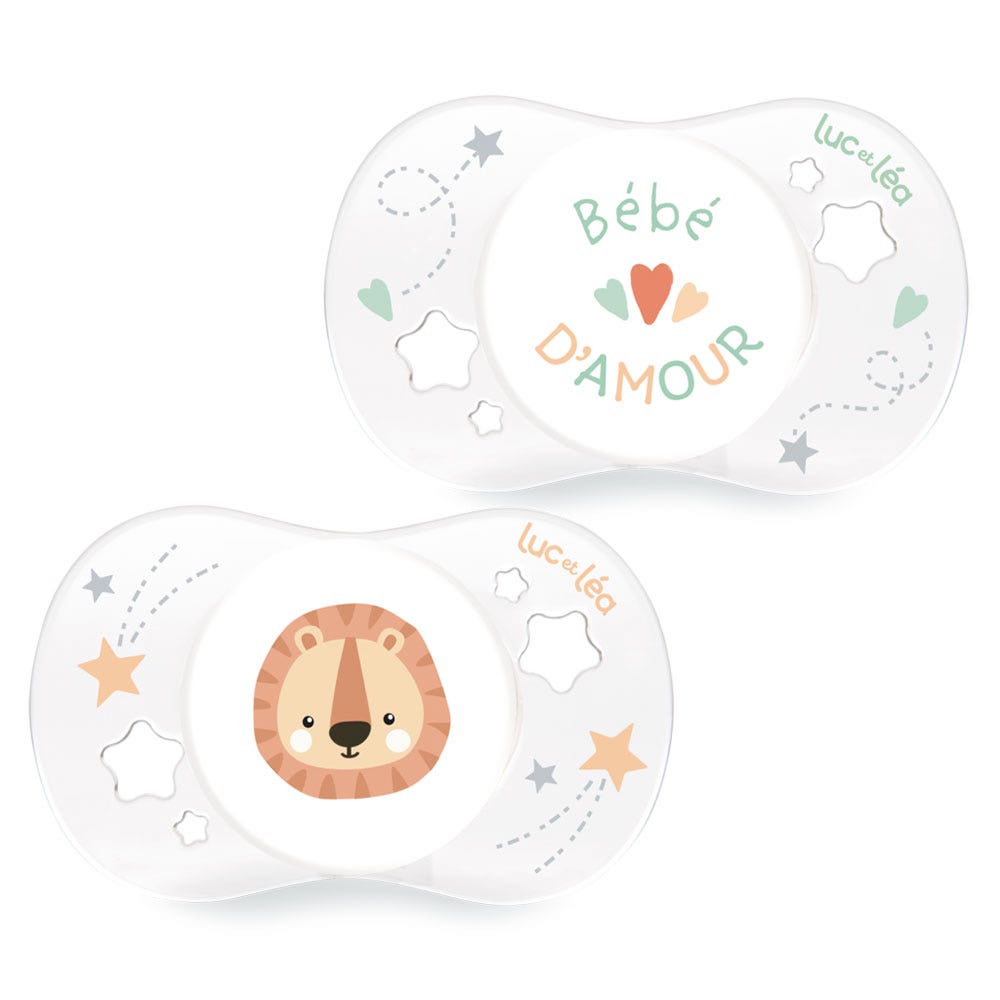 Luc Et Lea Essentiel Chupete simétrico de silicona 0 a 2 meses x2