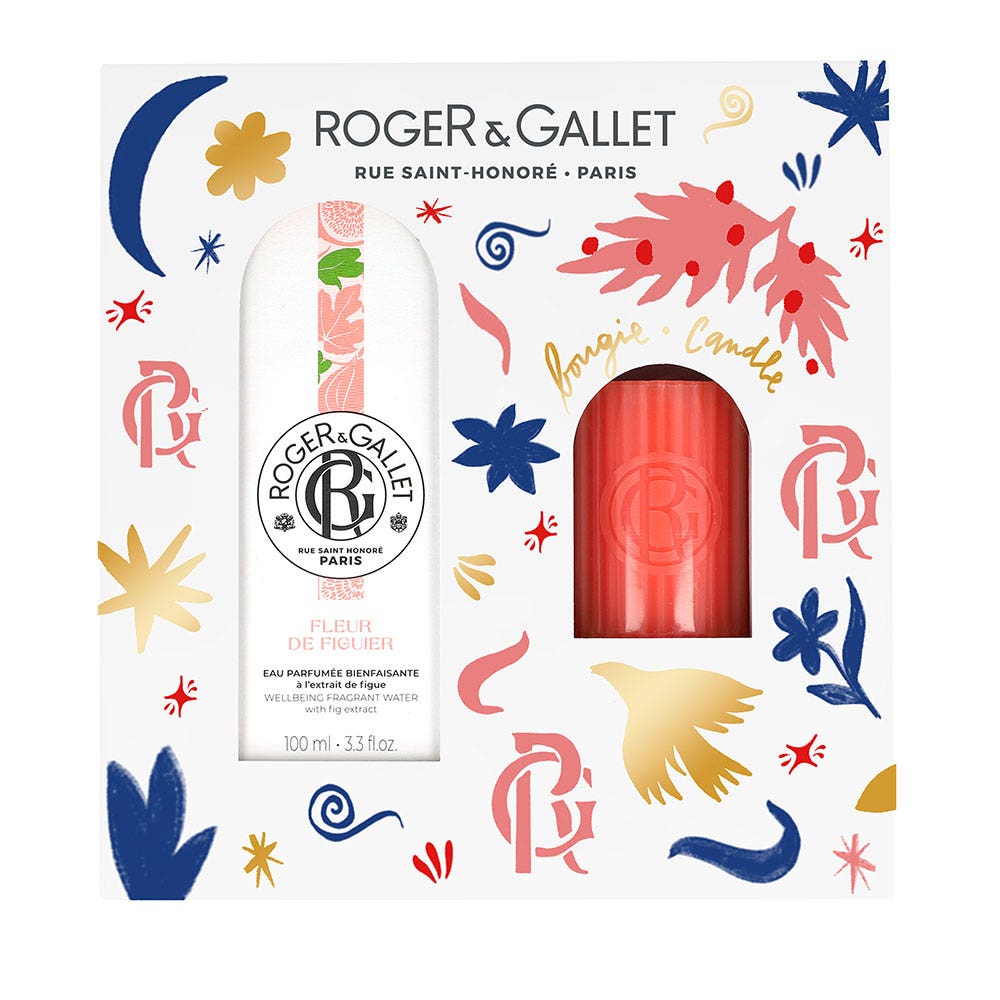 Roger & Gallet Fleur De Figuier Eau Bienfaisante 100ml + Set de Regalo Vela Perfumada