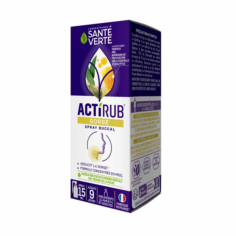 Sante Verte ActiRub Spray bucal alivia la garganta 15 ml