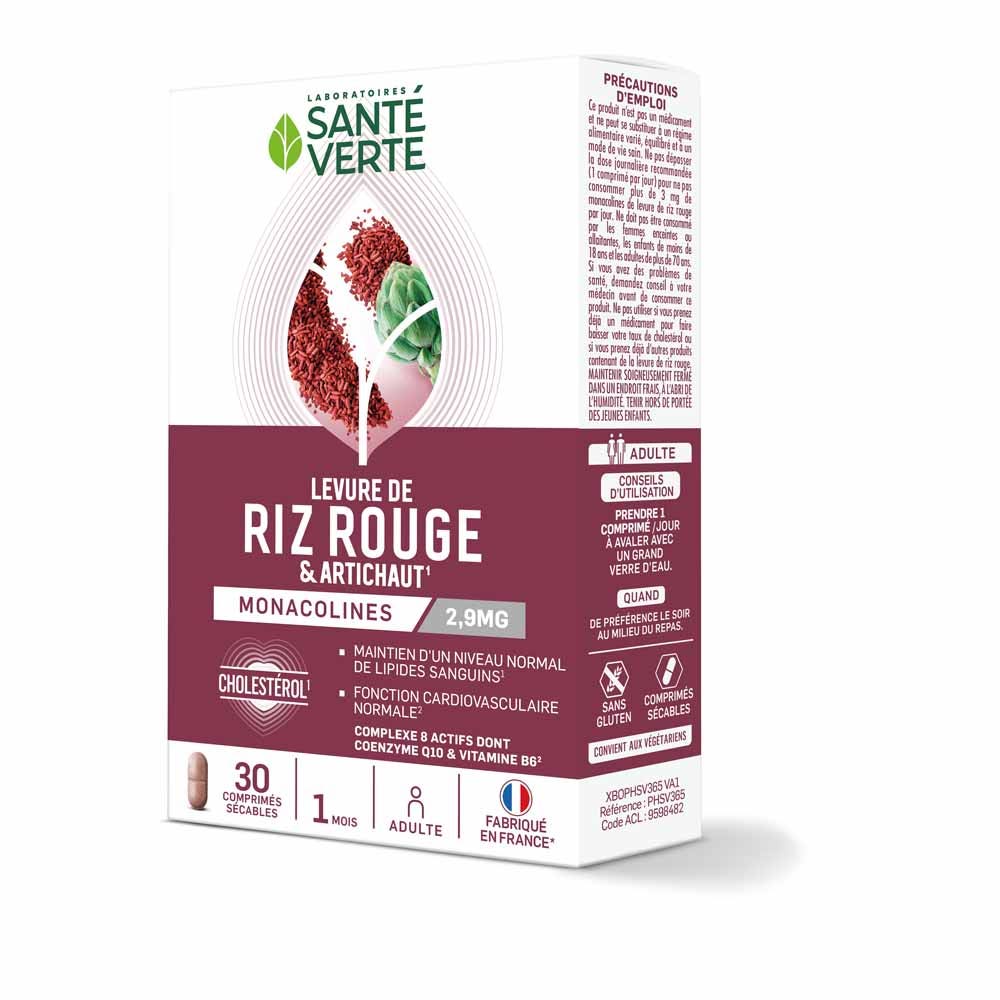 Sante Verte Levadura de arroz rojo y alcachofa 30 comprimidos