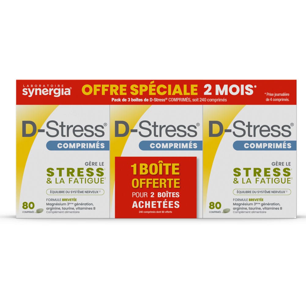 Synergia D-Stress Estrés y fatiga 3x80 comprimidos