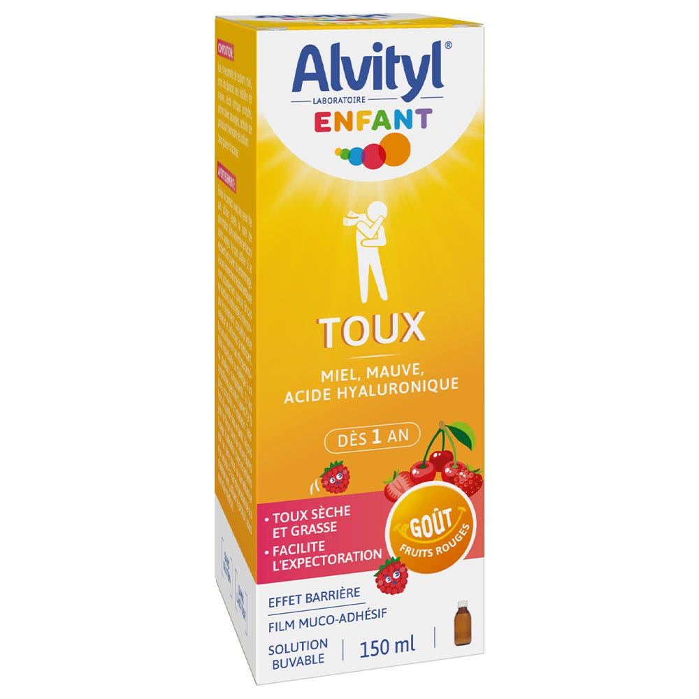 Alvityl Infantil Jarabe para tos seca y grasa sabor frutos rojos 150 ml
