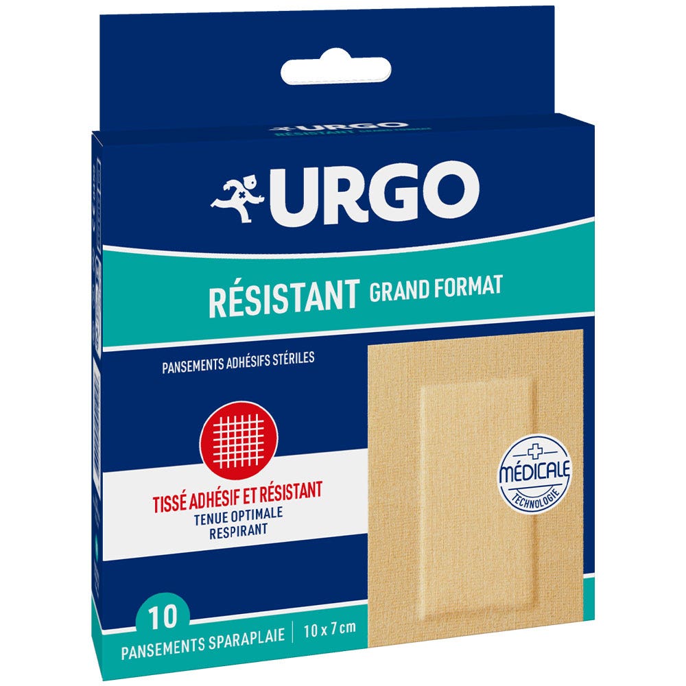 Urgo Apósito resistente de gran tamaño 10x7cm x10
