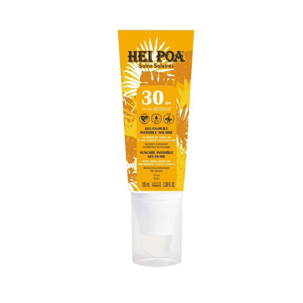 Hei Poa Solares Gel-aceite corporal Invisible SPF30 150 ml