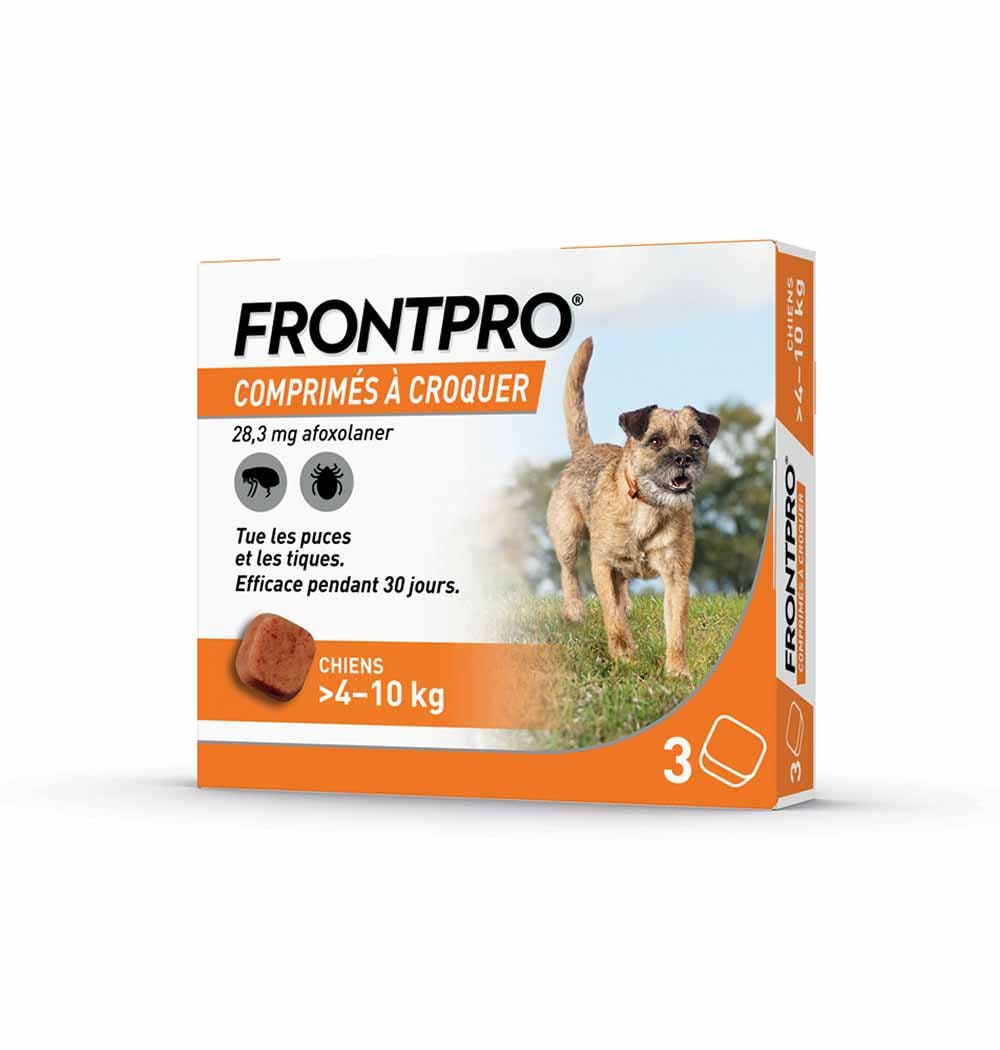 Frontline Frontpro Antiparasitario perro mediano 4-10kg pulgas y garrapatas x3 tabletas