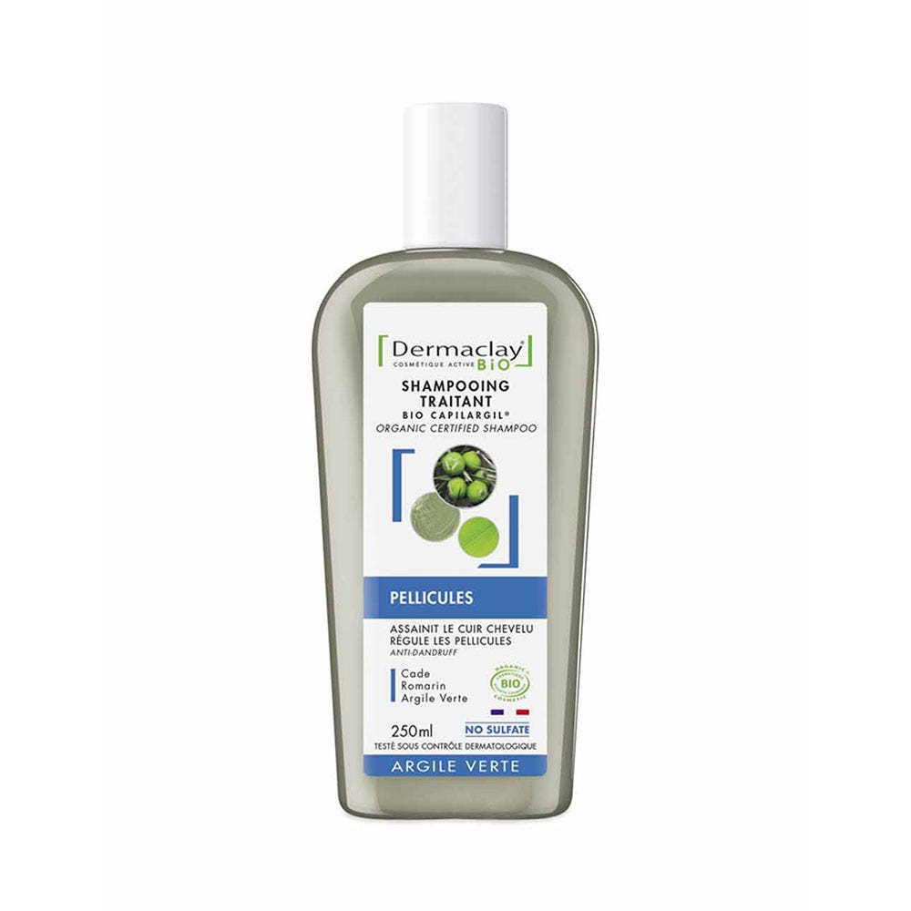 Dermaclay Champu Bio Anticaspa Arcilla Verde Anti pelliculaire Argile Verte 250ml