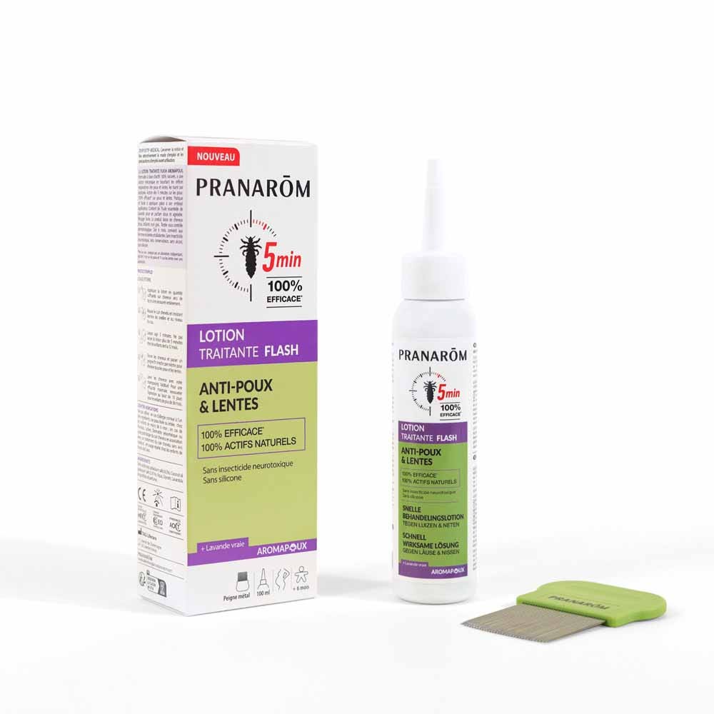Pranarôm Pranapoux Flash Loción Tratante Antipiojos y Liendres 100 ml