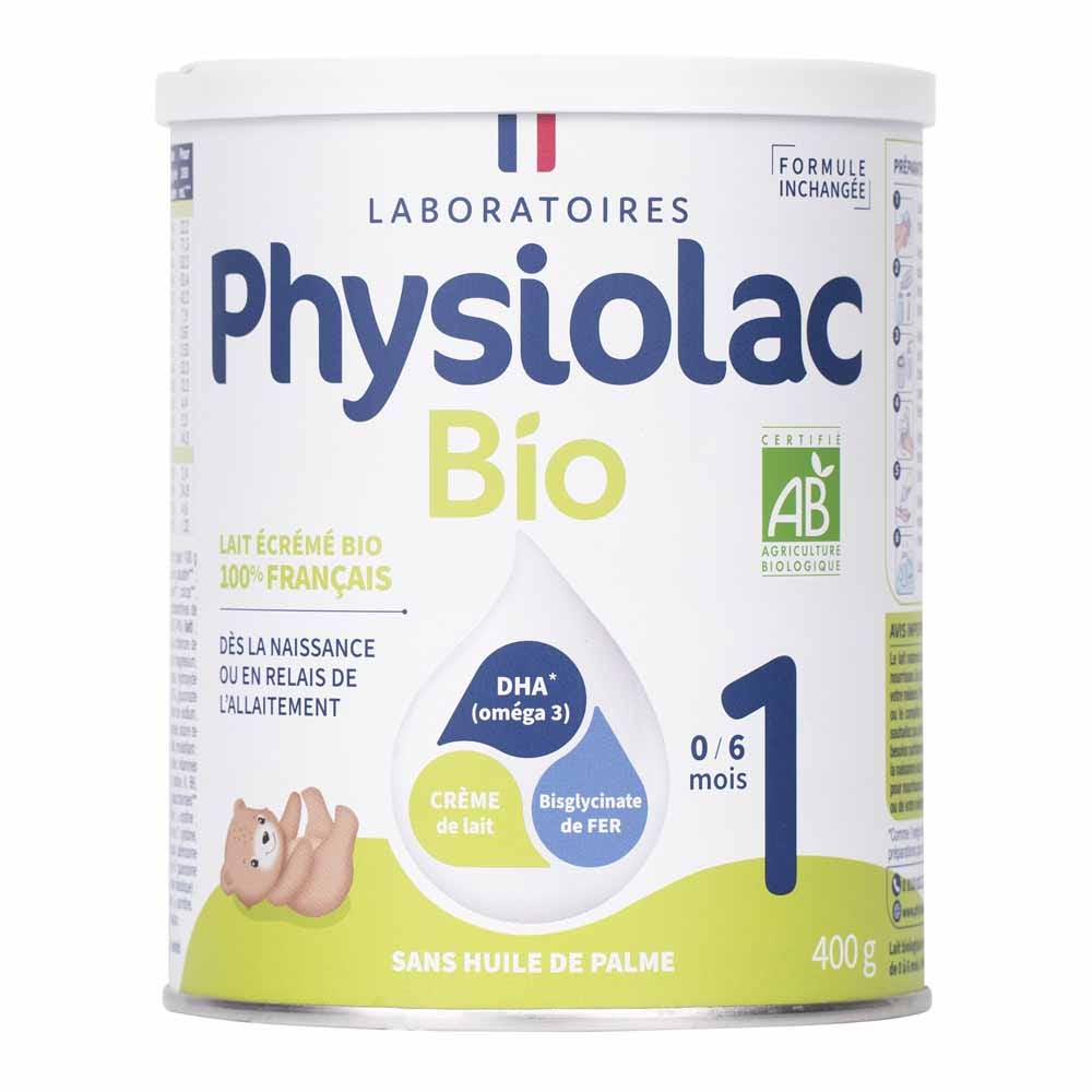 Physiolac Leche En Polvo Bio Dès La Naissance 0 à 6 mois 400g
