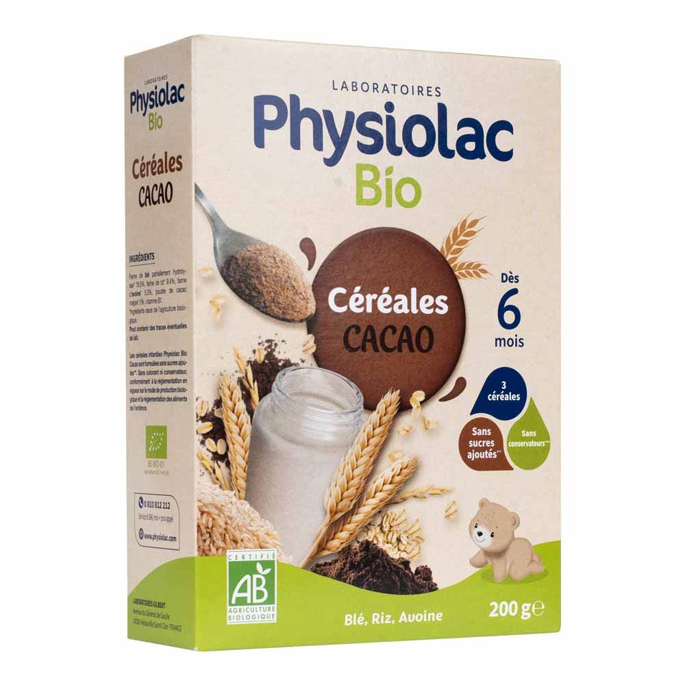 Physiolac Cereales cacao bio 6 meses 200g