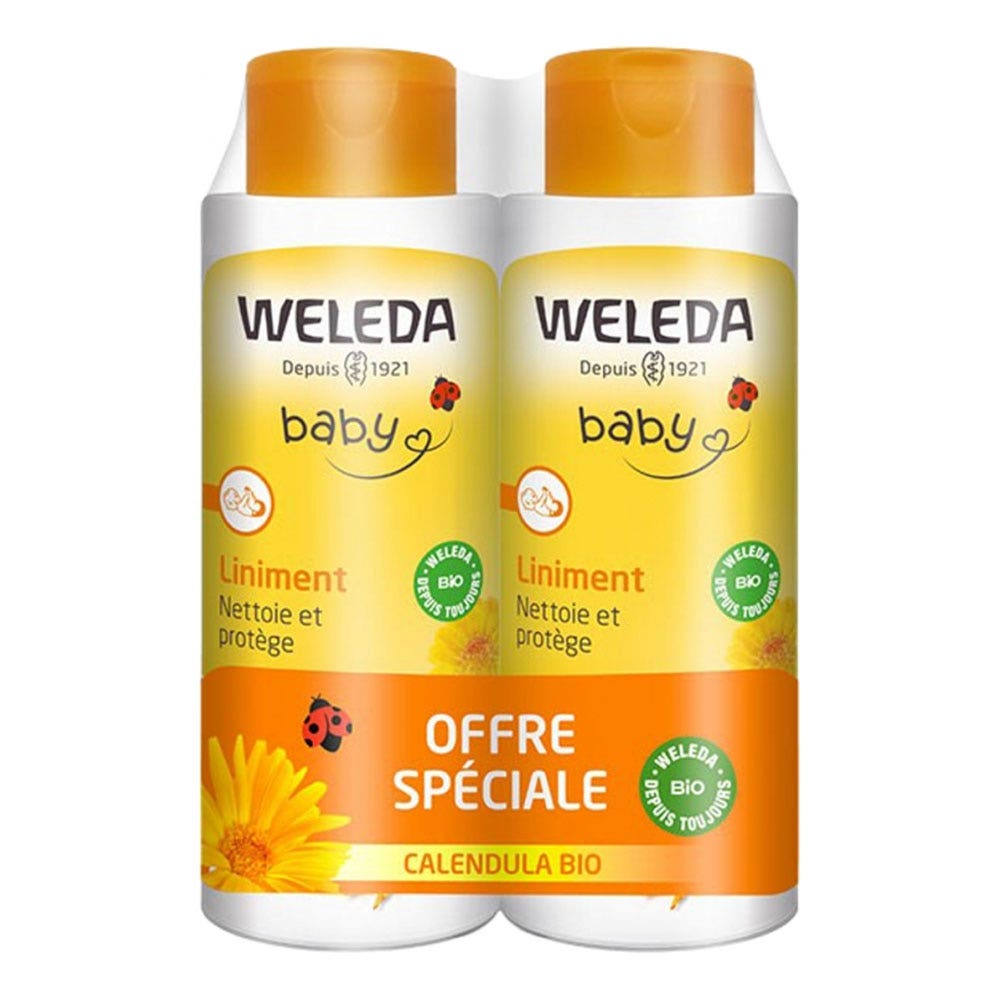 Weleda Linimento Limpiador Bio Bebé 2x400ml