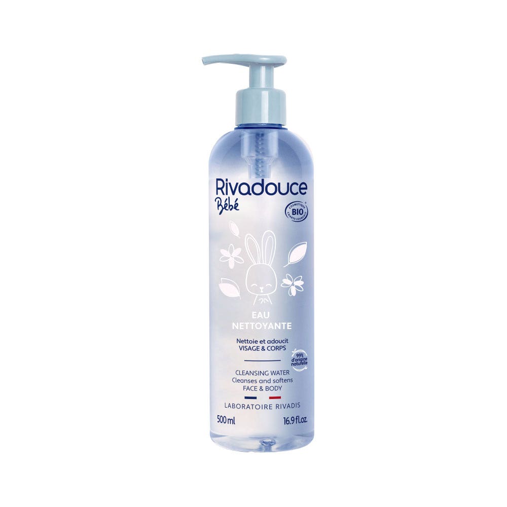 Rivadouce Bebé Agua micelar limpiadora ecológica Cara y cuerpo 500 ml