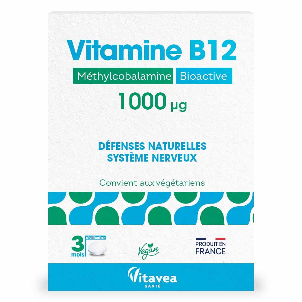 Vitavea Santé Vitamina B12 Metilcobalamina Defensas naturales 90 comprimidos