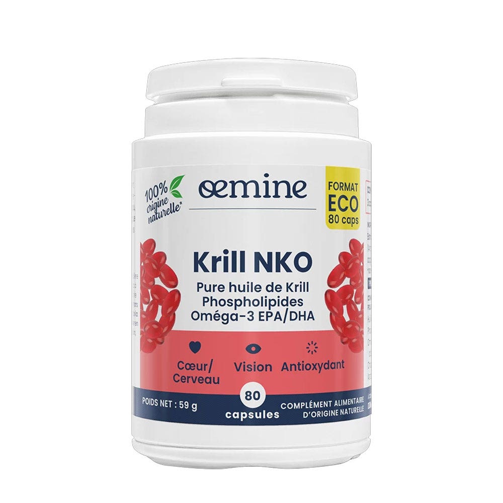 Oemine Krill NKO Corazón y visión 80 cápsulas
