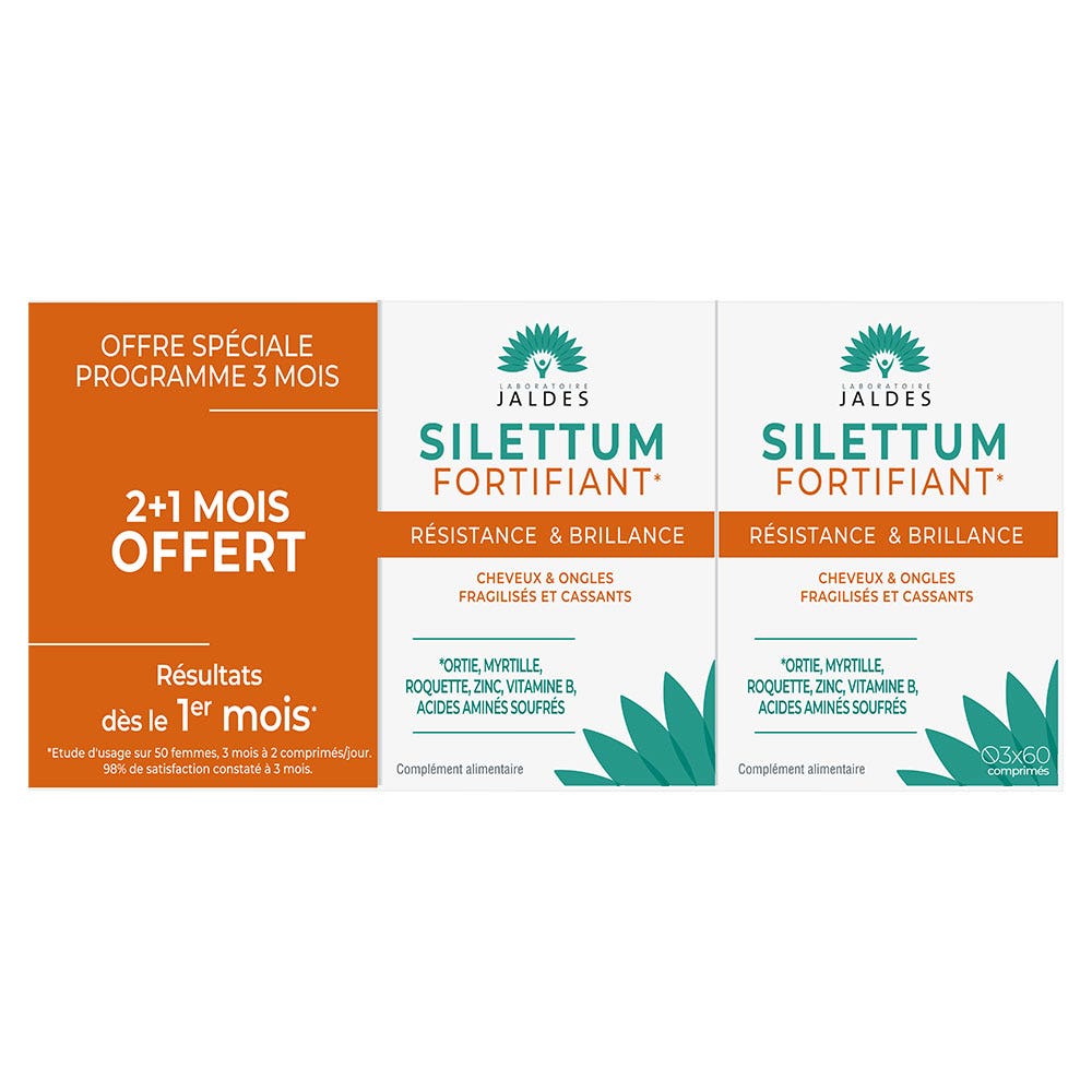 Jaldes Silettum Fortificante oferta especial 2+1 mes gratis 180 comprimidos