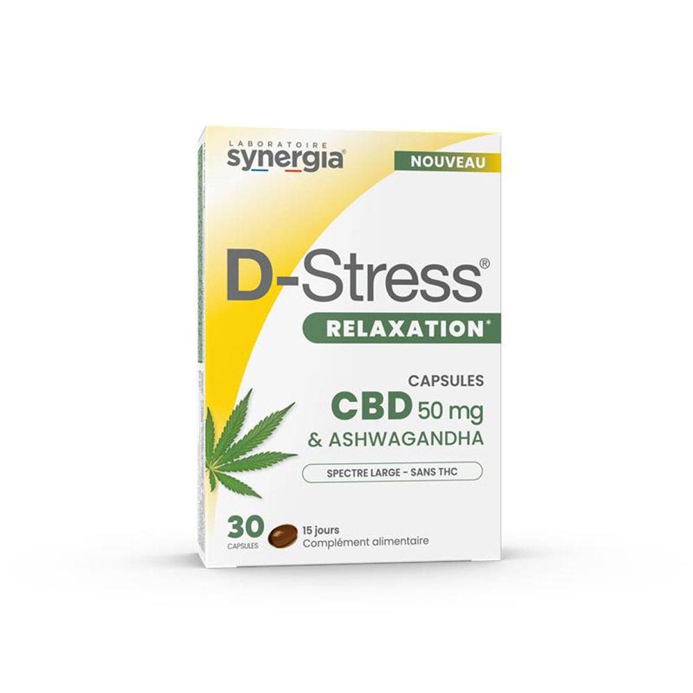 Synergia D-Stress Relajación CBD 30 cápsulas