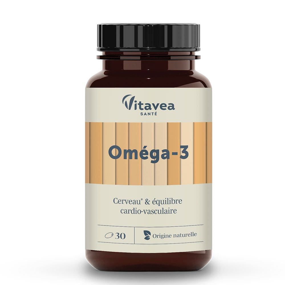 Vitavea Santé Nutri'sentiels Omegas 3 Cerebro Equilibrio Cardiovascular 30 cápsulas