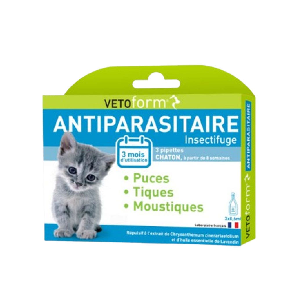 Vetoform Gatito Pipetas antiparasitarias 3x0.6ml