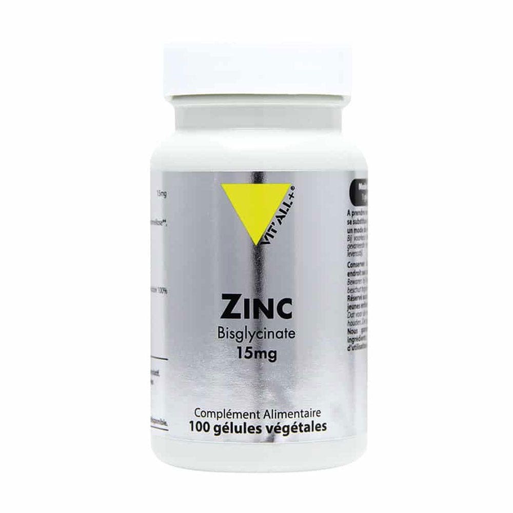 Vit'All+ Bisglicinato de zinc 15 mg 100 cápsulas vegetales