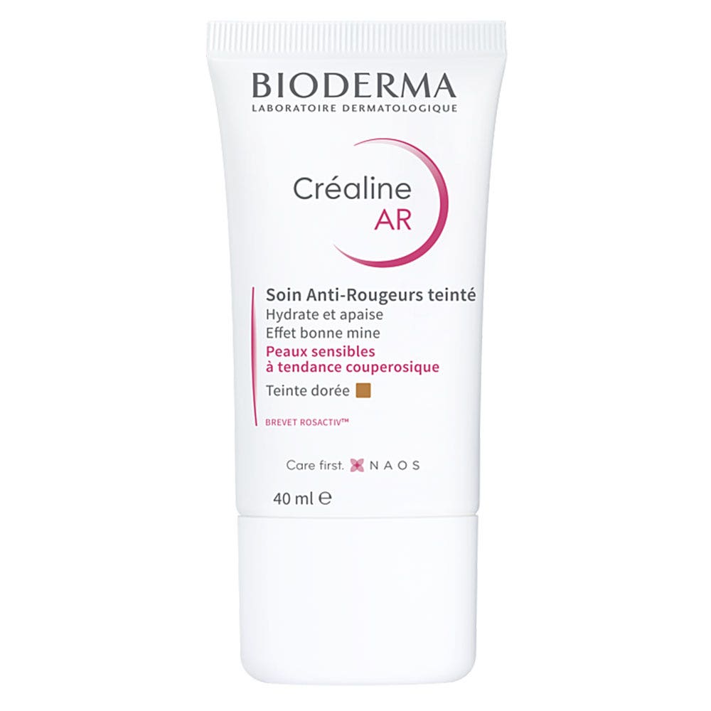 Bioderma Crealine Crema Con Color Antirrojeces Tono Dorado Ar Peaux sensibles 40ml