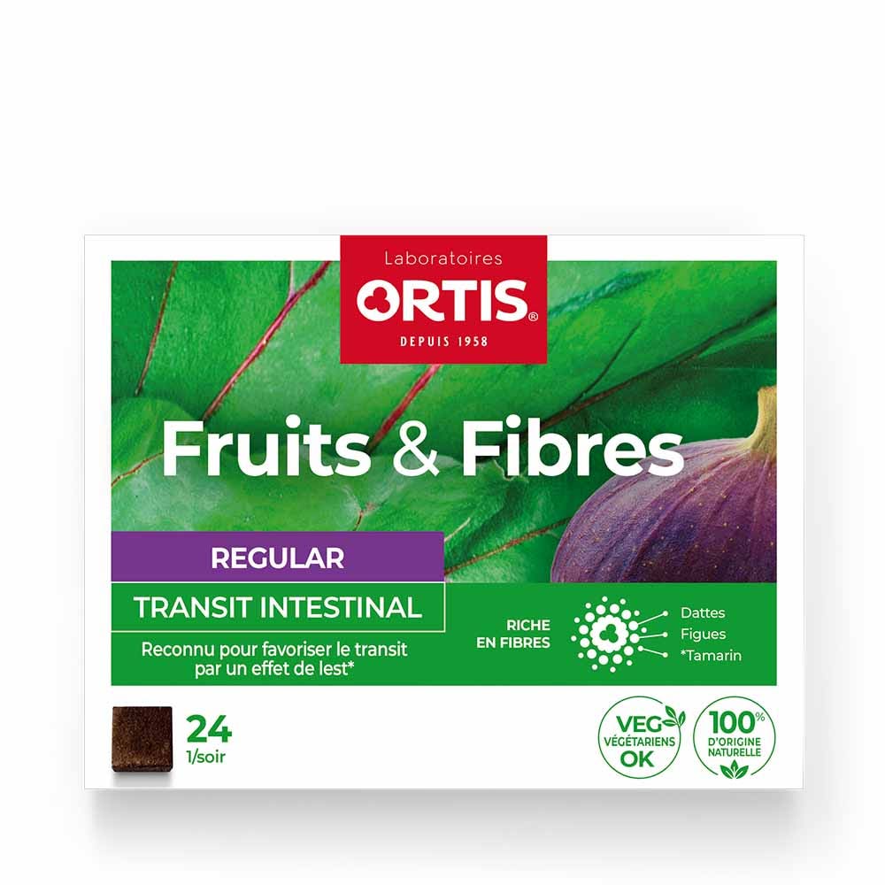 Ortis Frutas y fibras Tránsito regular 24 Cubos