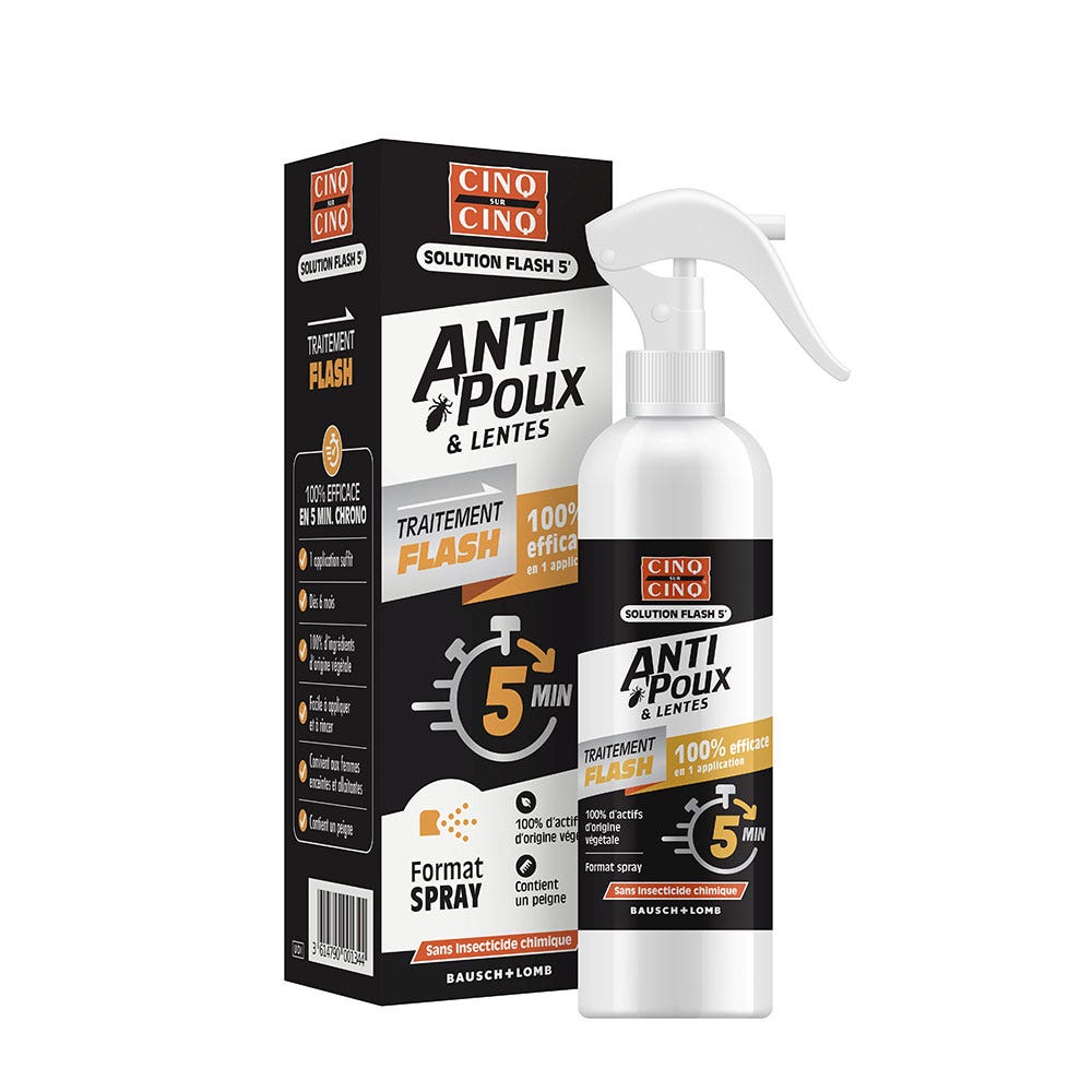 Cinq Sur Cinq Solución flash antipiojos y liendres 150 ml