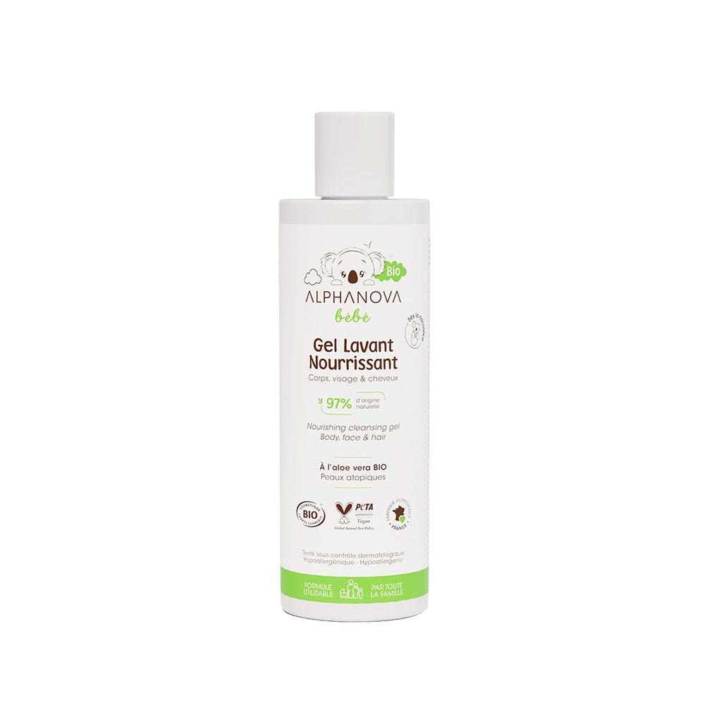 Alphanova Bebé Gel limpiador nutritivo bio 200 ml