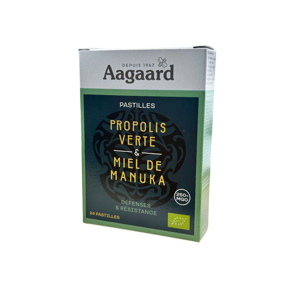 Aagaard Propóleo verde y miel de Manuka ecológica x36 comprimidos