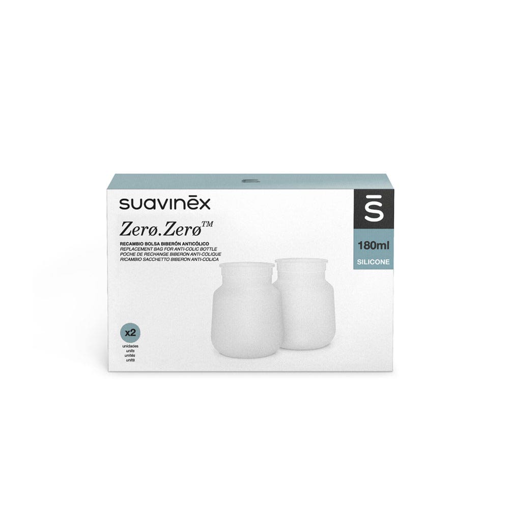 Suavinex Zero Zero Bolsas de recambio biberón anticólicos 180 ml
