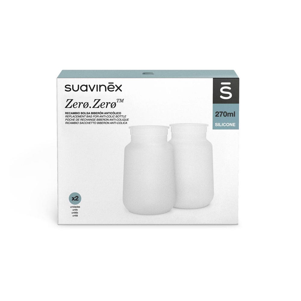 Suavinex Zero Zero Fundas de recambio biberón anticólicos 270 ml