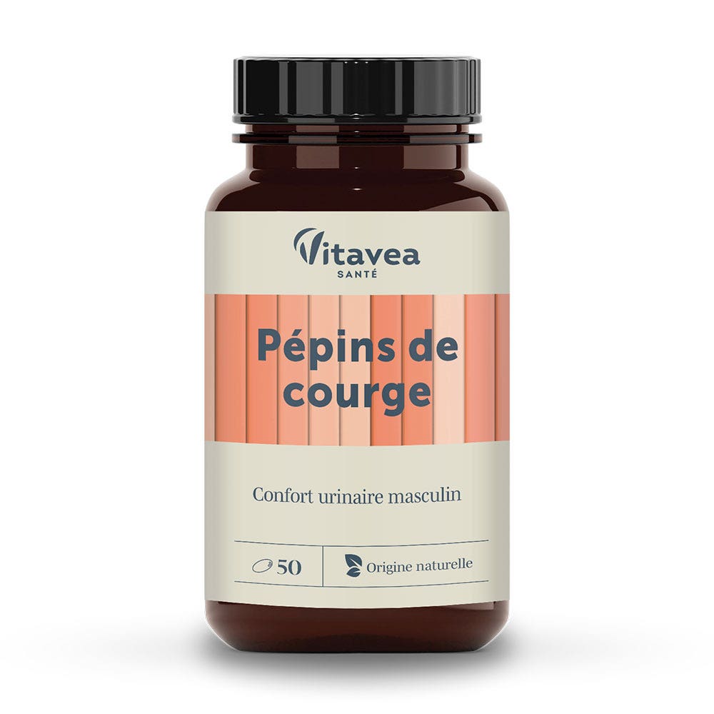 Vitavea Santé Nutri'sentiels Semillas de calabaza ecológicas Confort urinaire masculin 50 cápsulas