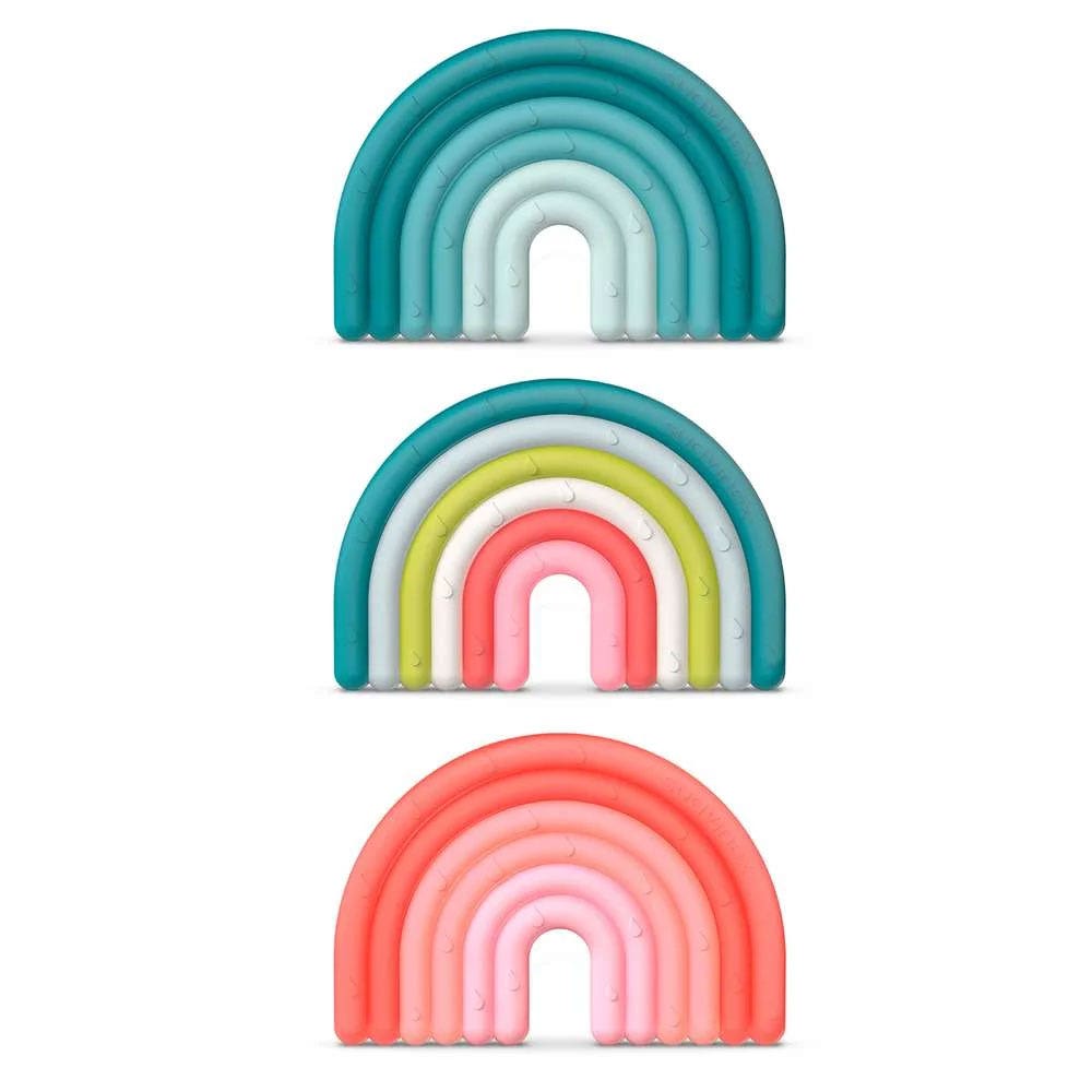 Suavinex Anillo de dentición de silicona etapa 1 arcoíris 1 unidad