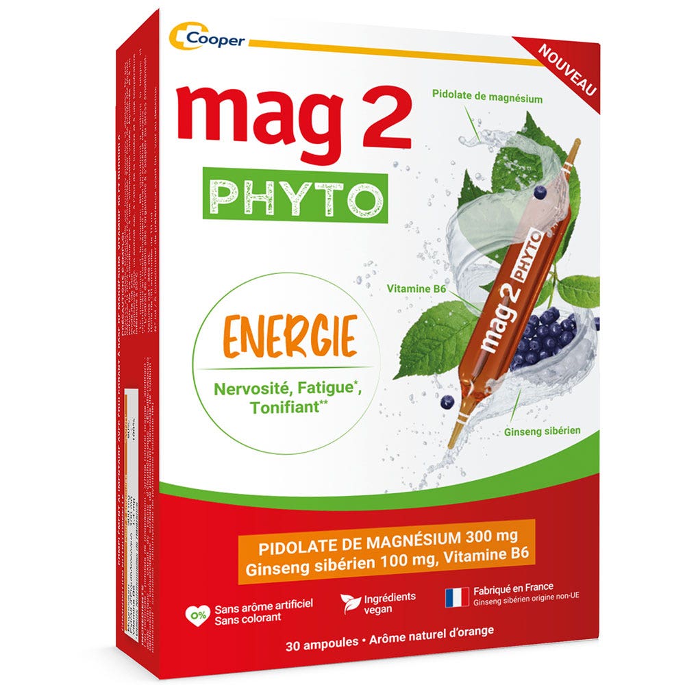 Mag 2 Phyto energía nervios cansancio 30 ampollas
