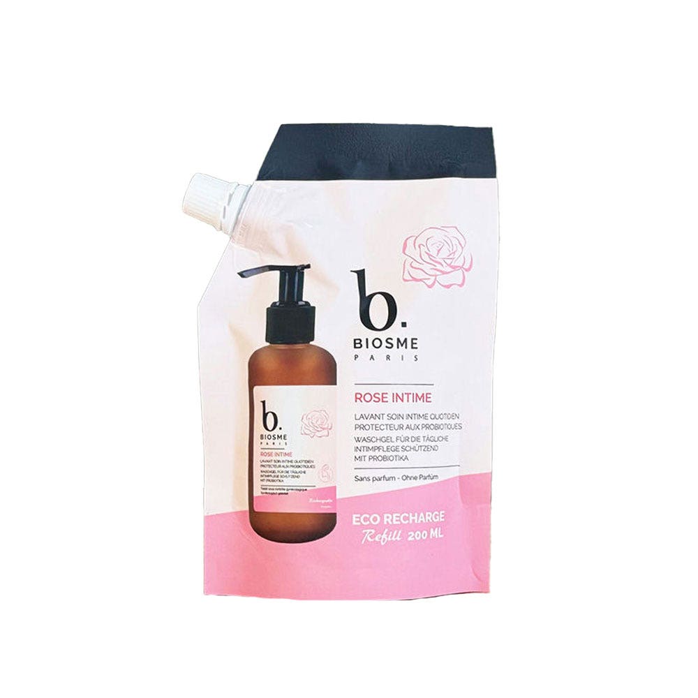 Biosme Gel suave de limpieza íntima diaria Rosa íntima 200 ml