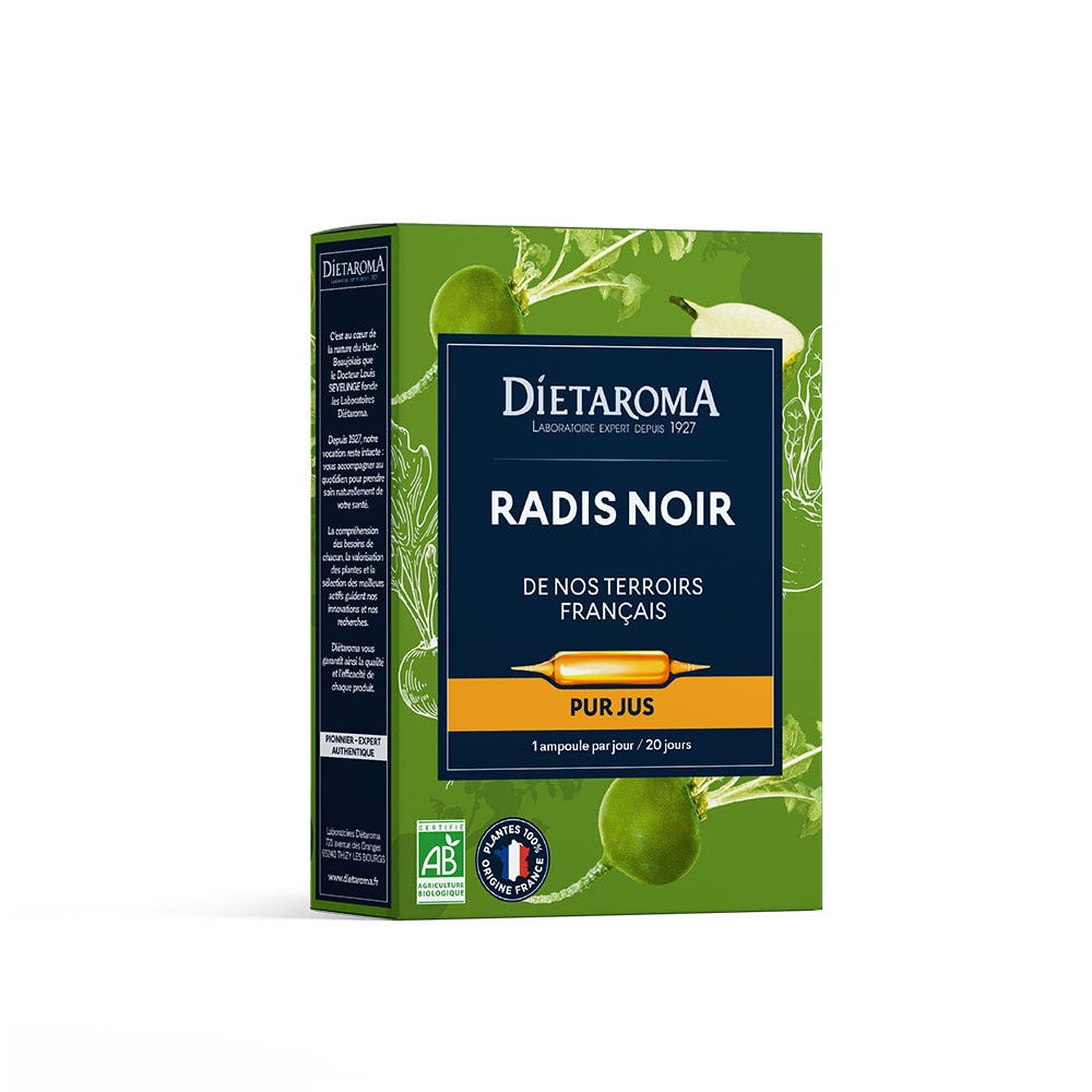 Dietaroma Rábano negro zumo puro 20 ampollas