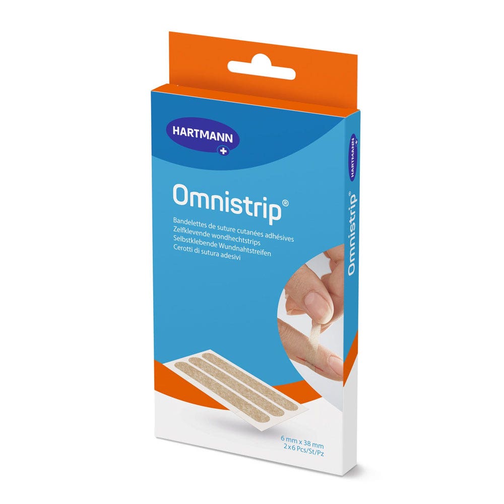 Hartmann Omnistrip Tiras de sutura adhesivas 2x6 unidades