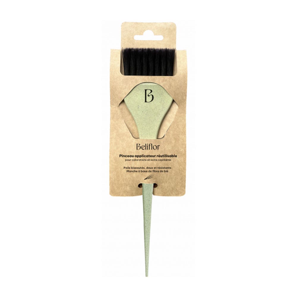 Beliflor Pincel Aplicador Verde Almendra Para Colorear Fibra de trigo 55 mm