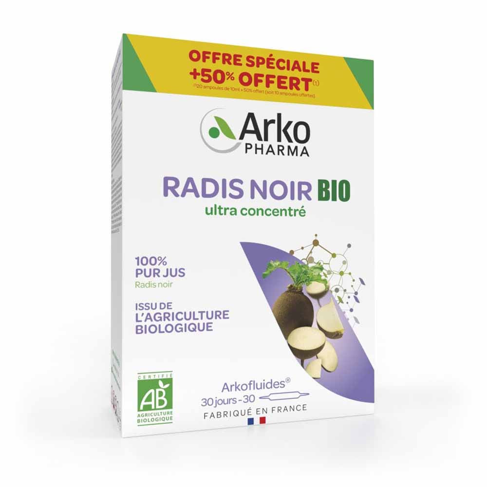 Arkopharma Arkofluidos Rábano negro bio 30 ampollas