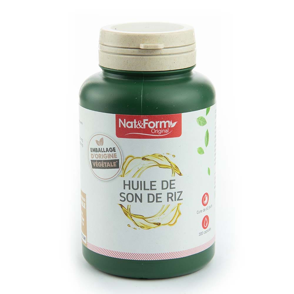 Nat&Form Aceite de salvado de arroz 200 cápsulas