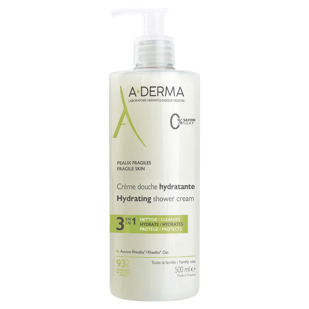 A-Derma Los Indispensables Gel de ducha hidratante 3 en 1 500 ml