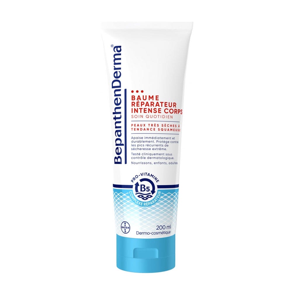Bepanthen Derma Bálsamo Corporal Reparador Intenso Tubo pieles muy secas con tendencia a la descamación 200 ml