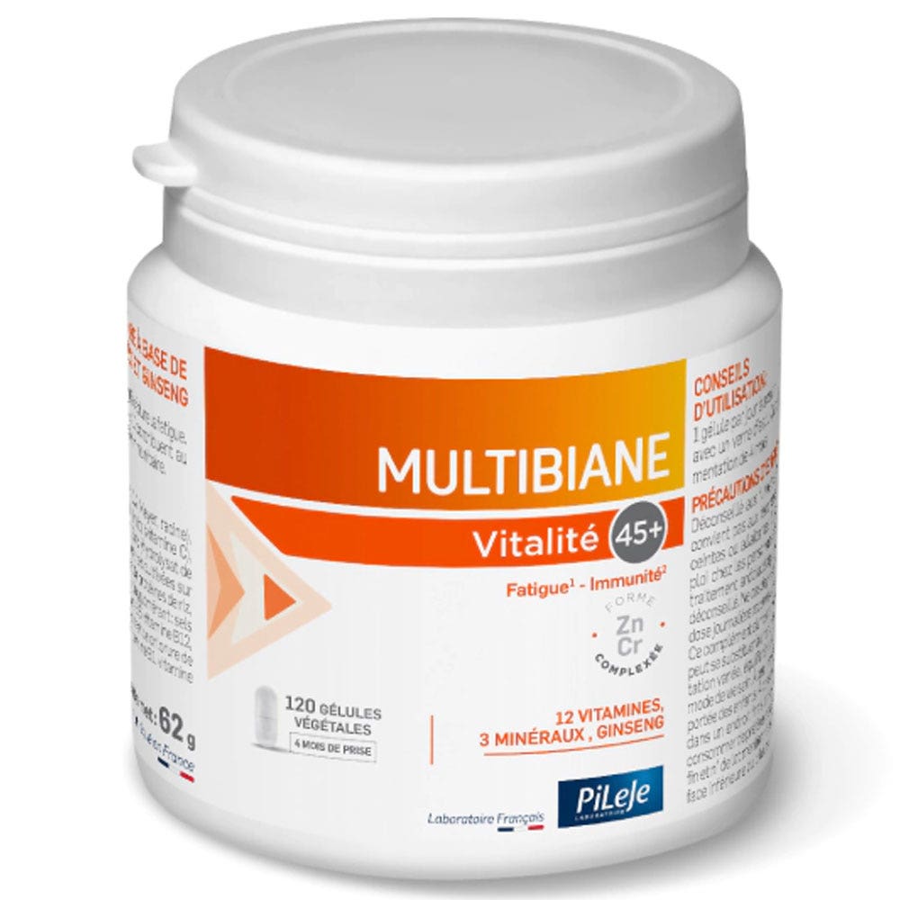 Pileje Multibiane Vitalidad 45+ 120 cápsulas