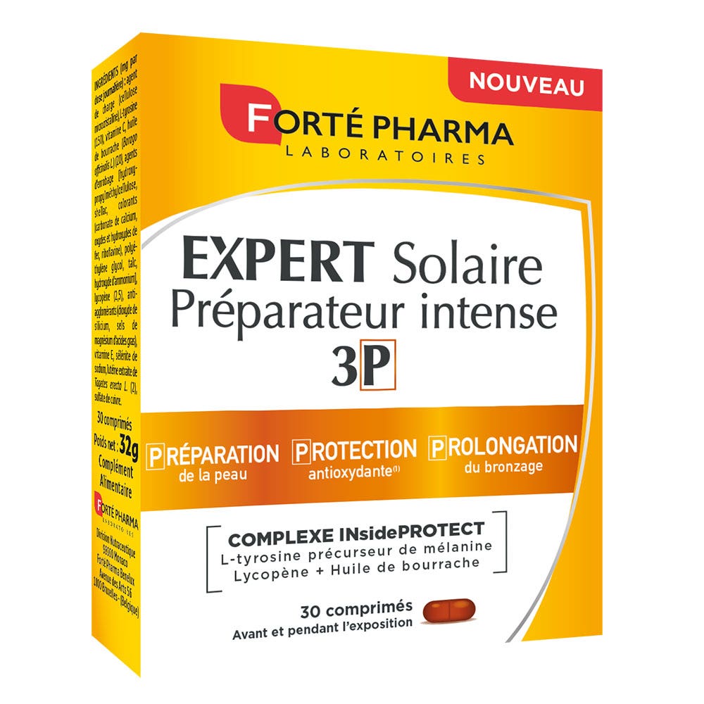 Forté Pharma Sun Expert Preparador solar intenso 3P 30 comprimidos