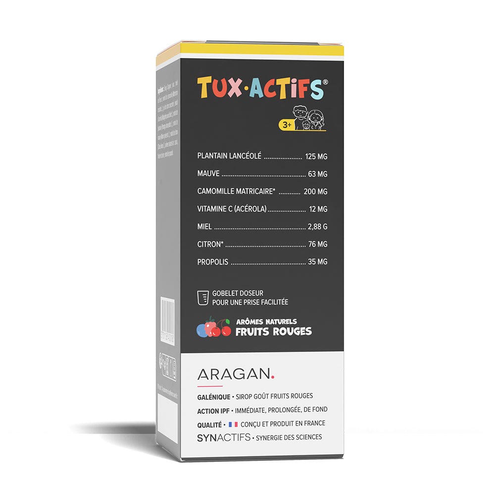 Aragan Synactifs Jarabe para la tos TuxACTIFS a partir de 3 años 125 ml