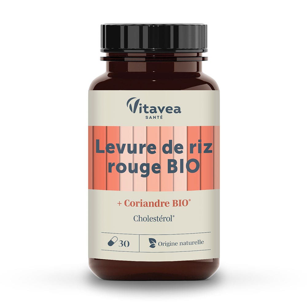 Vitavea Santé Nutri'sentiels Arroz rojo ecológico y levadura de cilantro Cholestérol 30 cápsulas