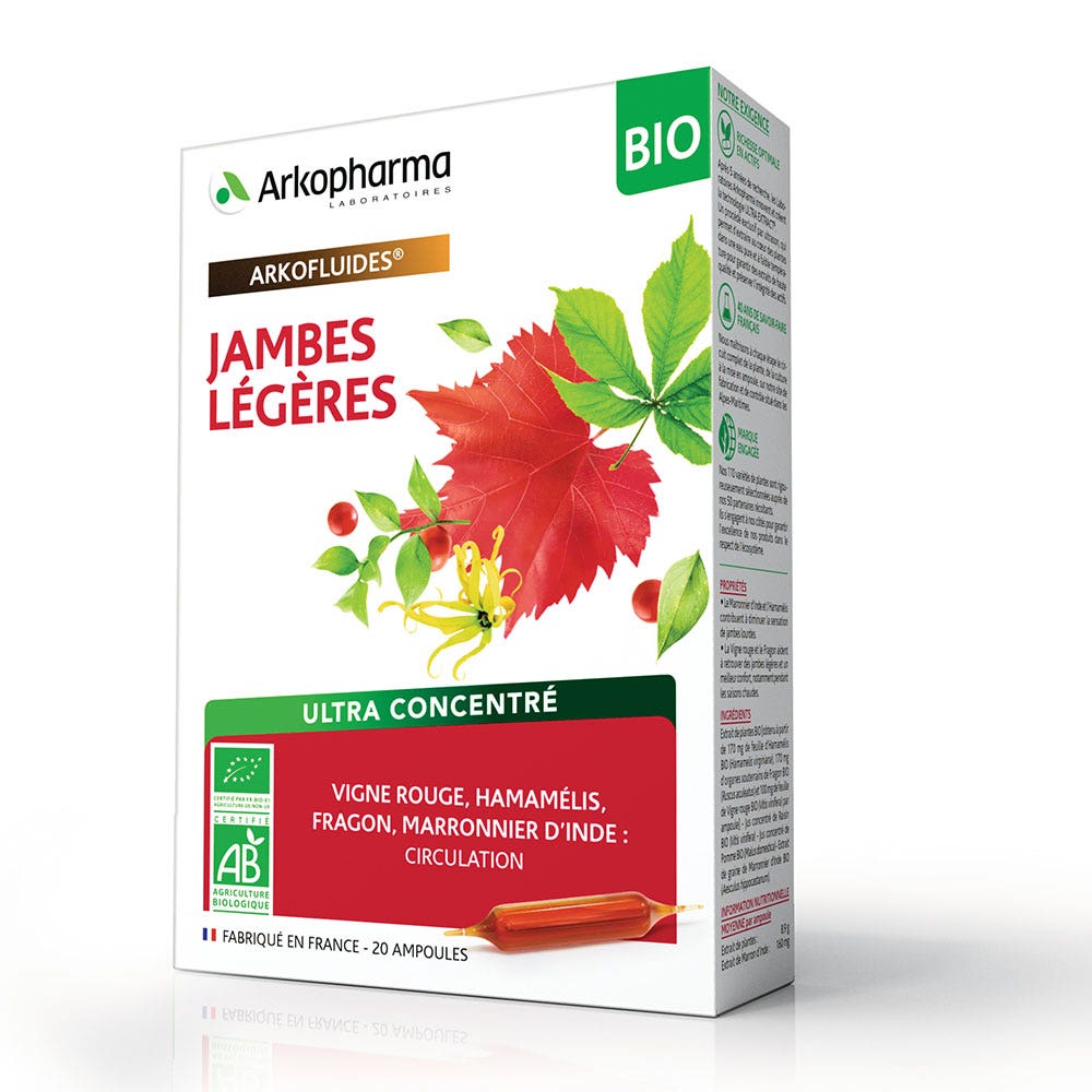 Arkopharma Arkofluidos Circulación Piernas ligeras Vid roja Bio
