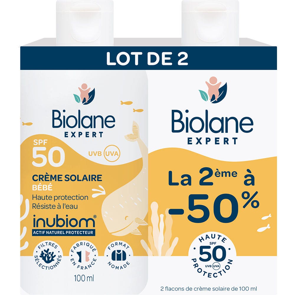 Biolane Experto Crema solar SPF50 2 x 100 ml