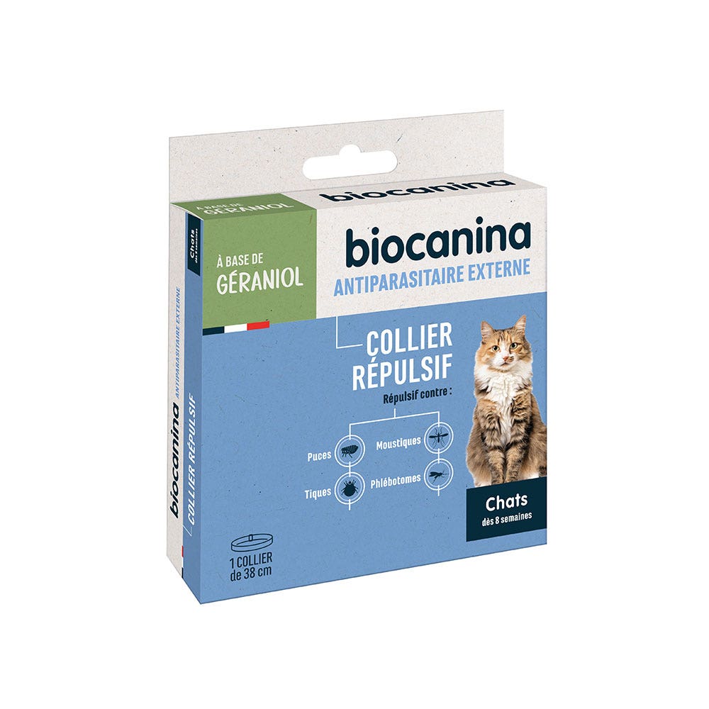 Biocanina Antiparasitario Externo Collar repelente para gatos 38cm x1
