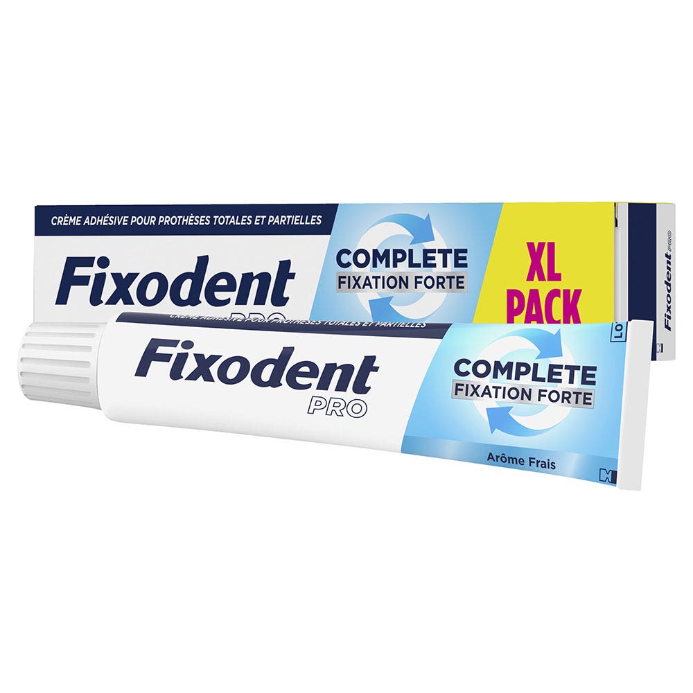 Fixodent Pro Complete Crema adhesiva para prótesis totales y parciales frescor 70,5 g